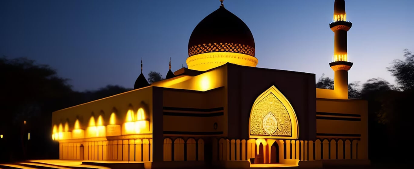 Masjid di malam hari