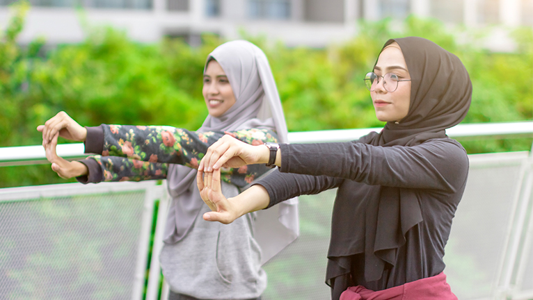 Wanita sedang Senam