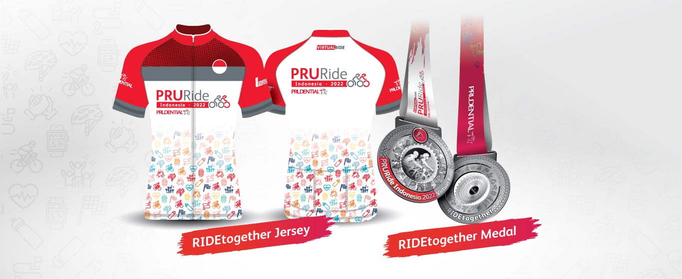 Jersey dan medali PRURide Virtual Ride